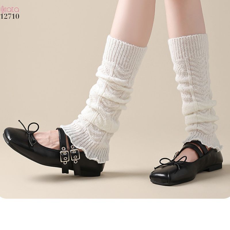 Ống tất thu đông,ống tất len mỏng bảo vệ chân 12710