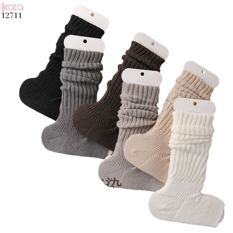 Ống tất giữ ấm thu đông,tất dệt kim đi bốt chống trượt,chống masat 12711