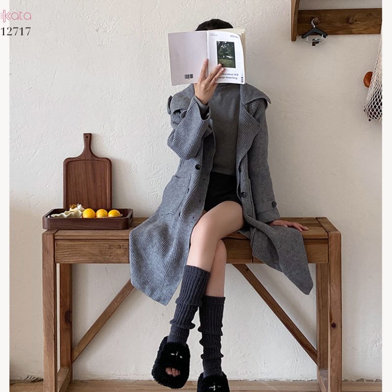 Ống tất giữ ấm thu đông Y2K ,tất dệt kim đi bốt thời trang đa năng 12717