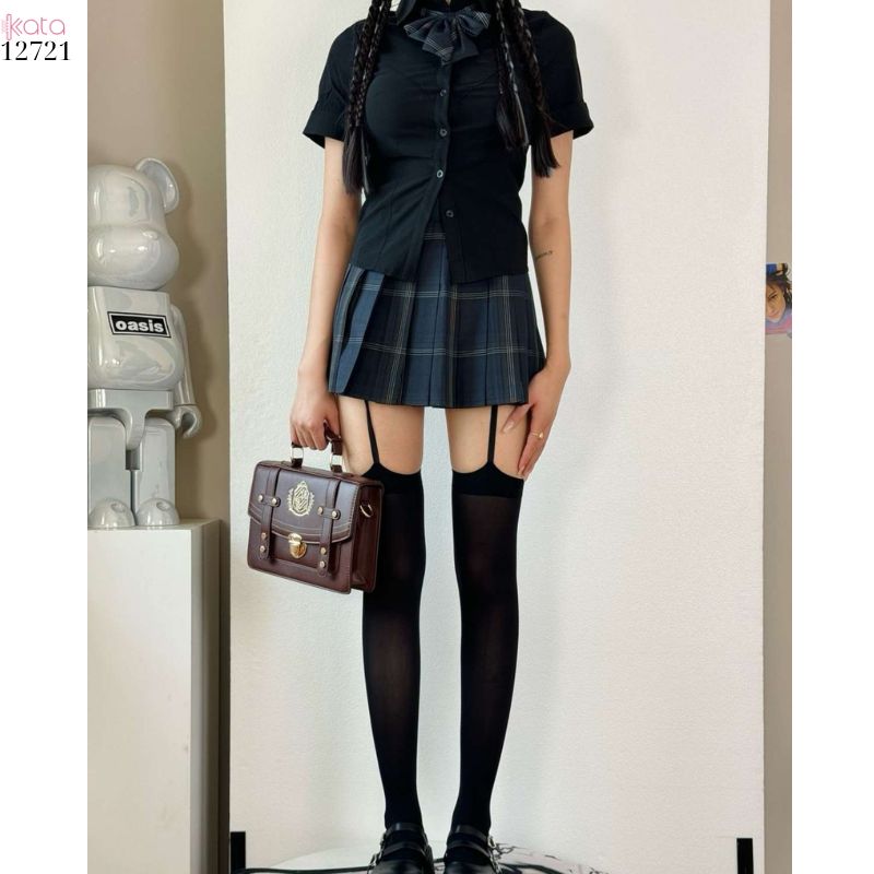 Tất treo dài qua đầu gối cá tính,tất nhung mỏng mờ chống trượt,chống tuột 12721