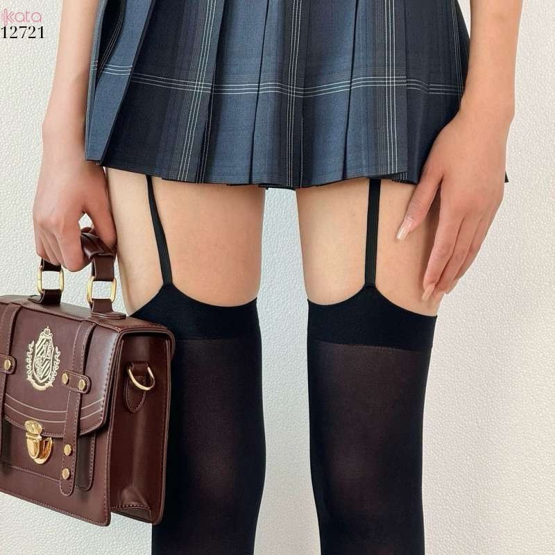 Tất treo dài qua đầu gối cá tính,tất nhung mỏng mờ chống trượt,chống tuột 12721