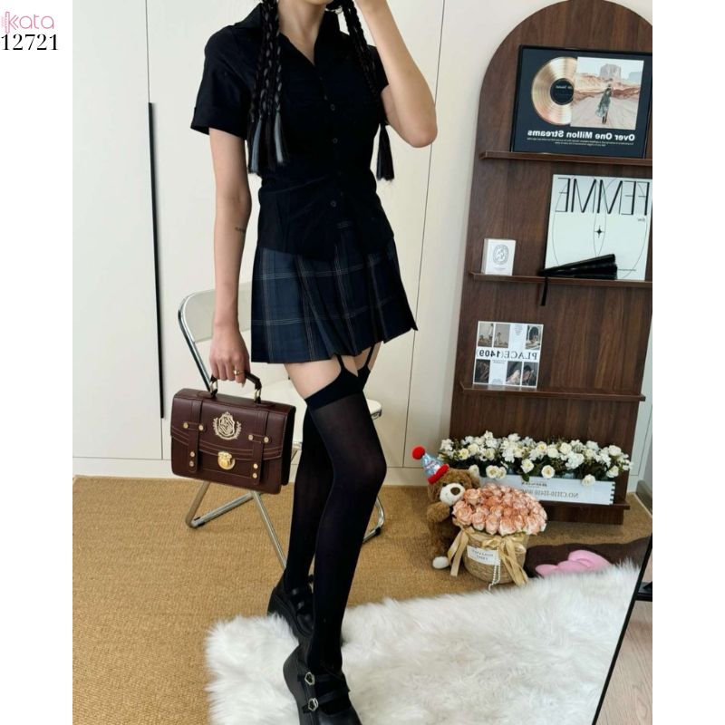 Tất treo dài qua đầu gối cá tính,tất nhung mỏng mờ chống trượt,chống tuột 12721