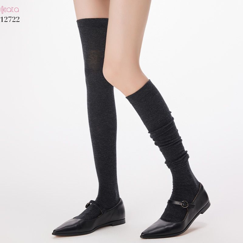 Tất dài trên đầu gối JK,tất nữ xuân thu vải bông cao cấp 12722