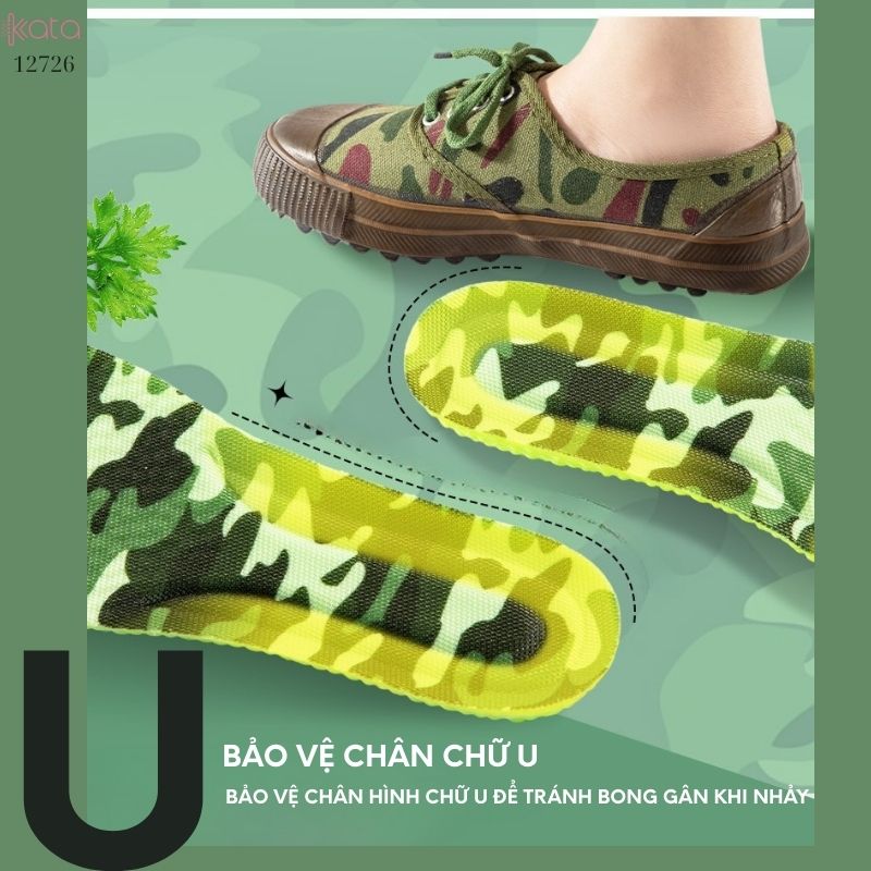 Lót giày tập luyện quân sự,chơi thể thao,thấm hút mồ hôi,mềm và êm đứng lâu không mỏi 12726
