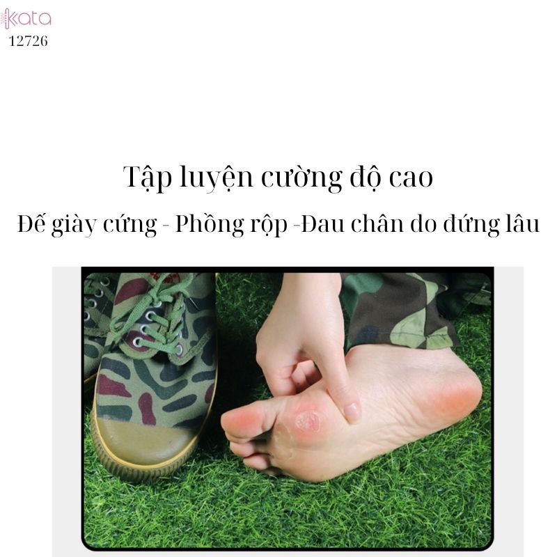 Lót giày tập luyện quân sự,chơi thể thao,thấm hút mồ hôi,mềm và êm đứng lâu không mỏi 12726