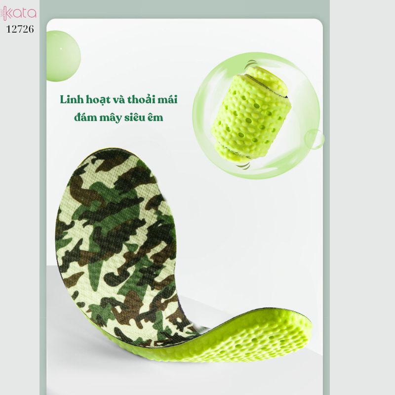 Lót giày tập luyện quân sự,chơi thể thao,thấm hút mồ hôi,mềm và êm đứng lâu không mỏi 12726