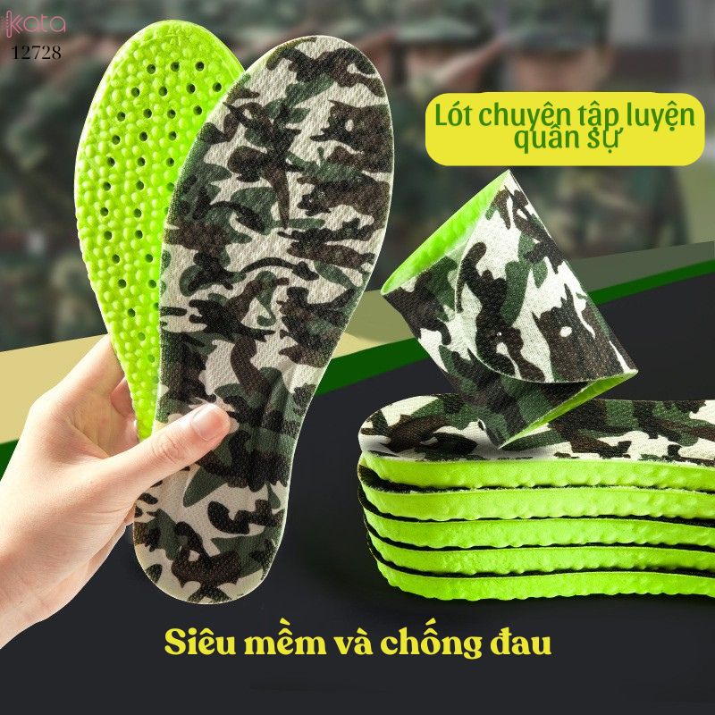 Lót giày tập luyện quân sự,chơi thể thao,thấm hút mồ hôi,mềm và êm đứng lâu không mỏi 12726