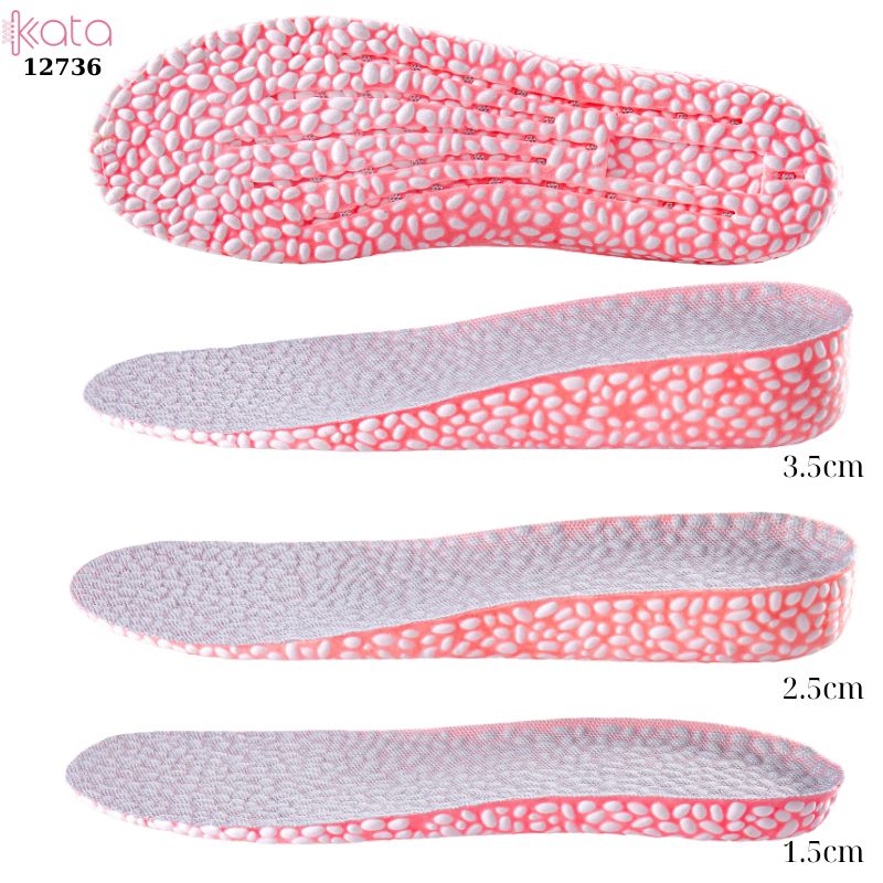 Lót giày tăng chiều cao,thoáng khí mùa hè,giảm xóc đàn hồi cao,lót đệm bốt martin Nam Nữ  12735
