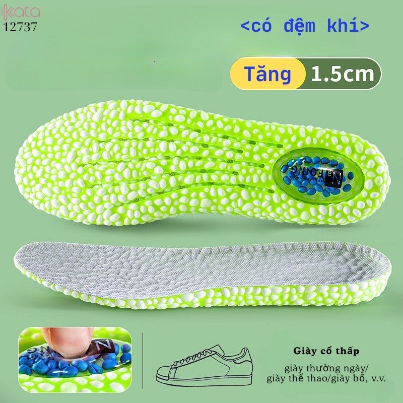 Lót giày tăng chiều cao,đệm khí tăng cường,giảm xóc đàn hồi cao,lót đệm bốt martin Nam Nữ  12738