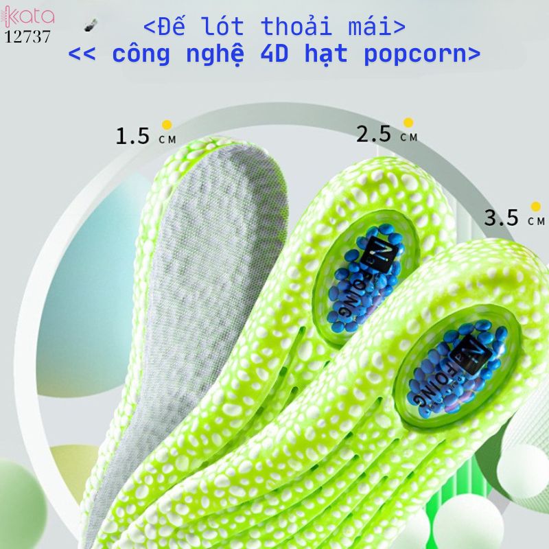 Lót giày tăng chiều cao,đệm khí tăng cường,giảm xóc đàn hồi cao,lót đệm bốt martin Nam Nữ  12738