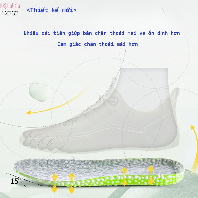 Lót giày tăng chiều cao,đệm khí tăng cường,giảm xóc đàn hồi cao,lót đệm bốt martin Nam Nữ  12738