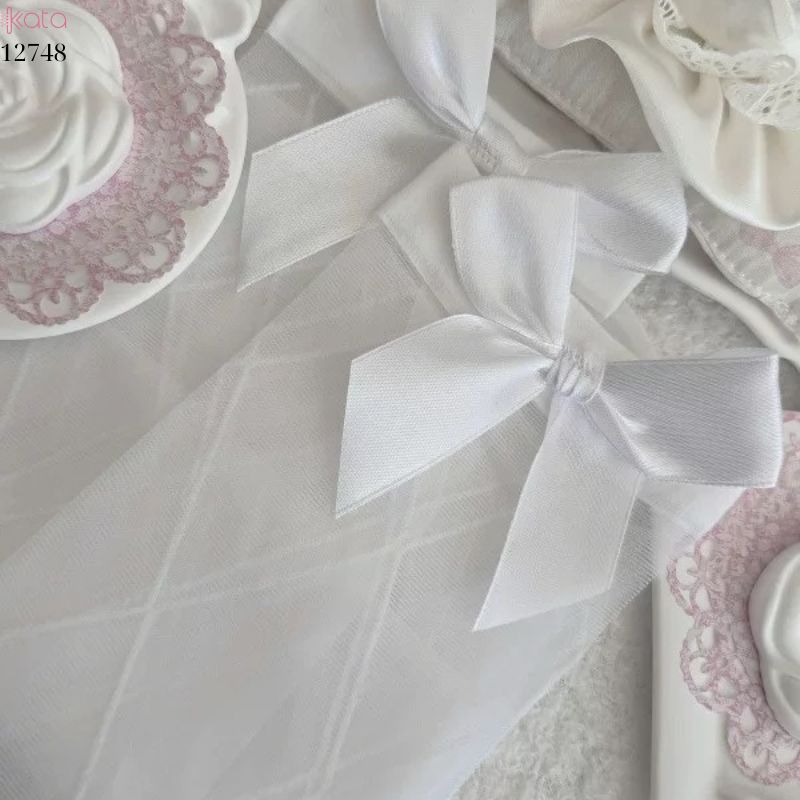 Tất nơ qua gối hình thoi mùa hè,tất trong mỏng phong cách dễ thương 12748