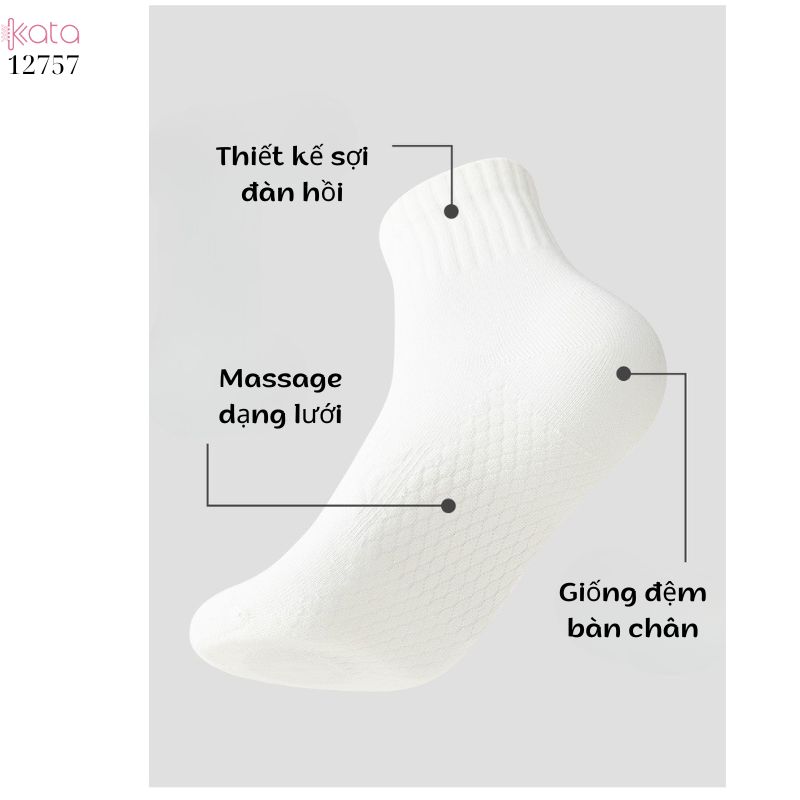 Tất vớ Nam thể thao chống trượt,tất cotton thoáng khi mùa hè thấm hút mồ hôi 12757