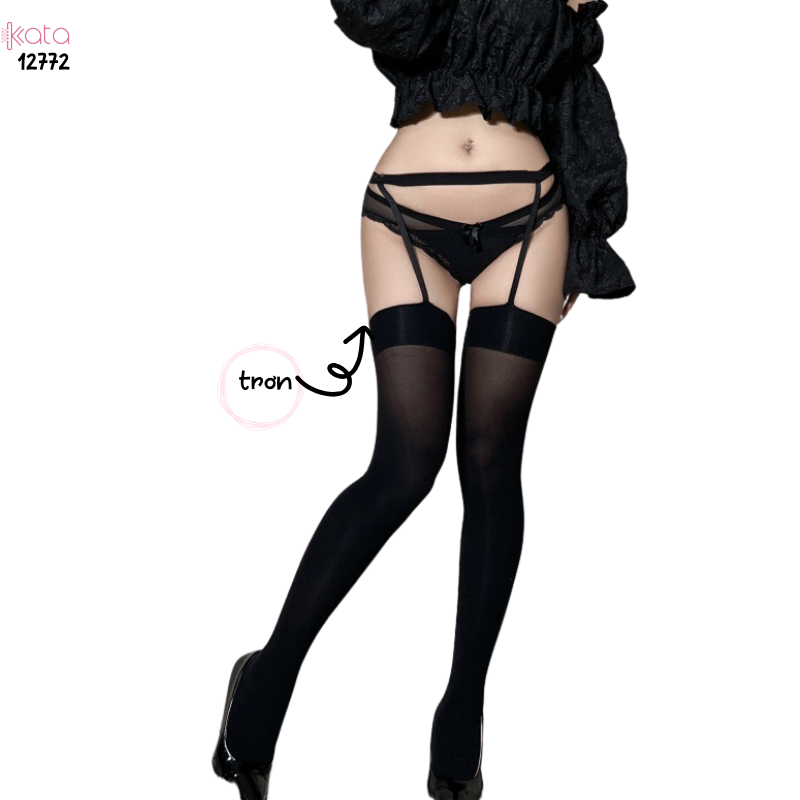 Tất treo qua gối,tất đùi nữ nhung co giãn định hình chân đẹp,che khuyết điểm 12772