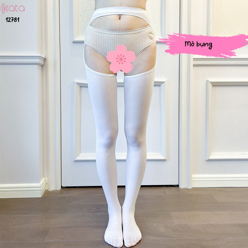Tất đùi nhung mỏng, tất dây treo xuân thu,mở bụng co giãn thoải mái khi mặc 12781