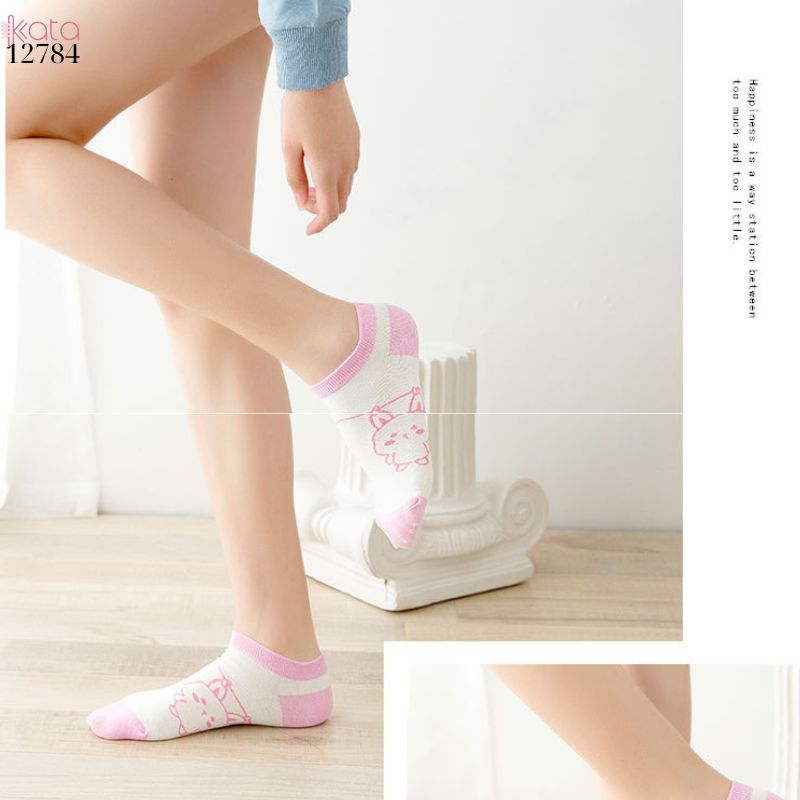 Tất thuyền vô hình bông mềm mịn,vớ nữ mùa hè thoáng khí thấm mồ hôi 12784