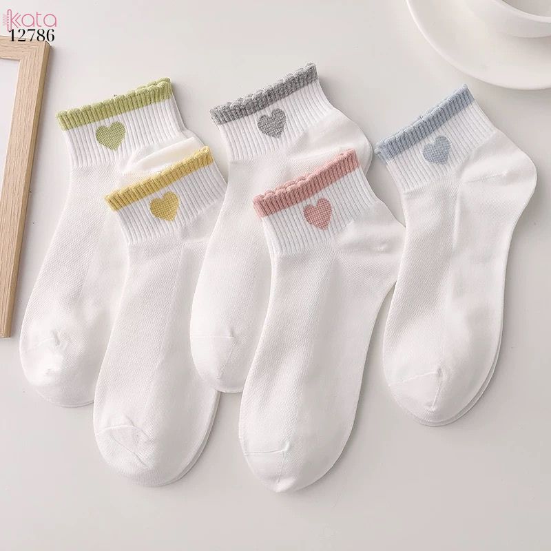 Tất ống ngắn bông mềm mịn,vớ nữ mùa hè thoáng khí thấm mồ hôi 12786