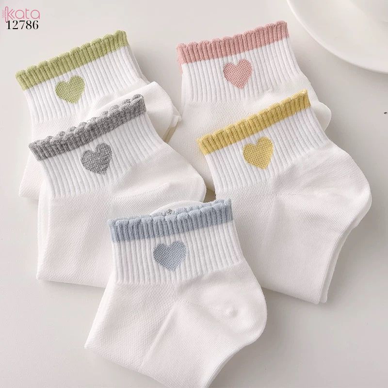 Tất ống ngắn bông mềm mịn,vớ nữ mùa hè thoáng khí thấm mồ hôi 12786