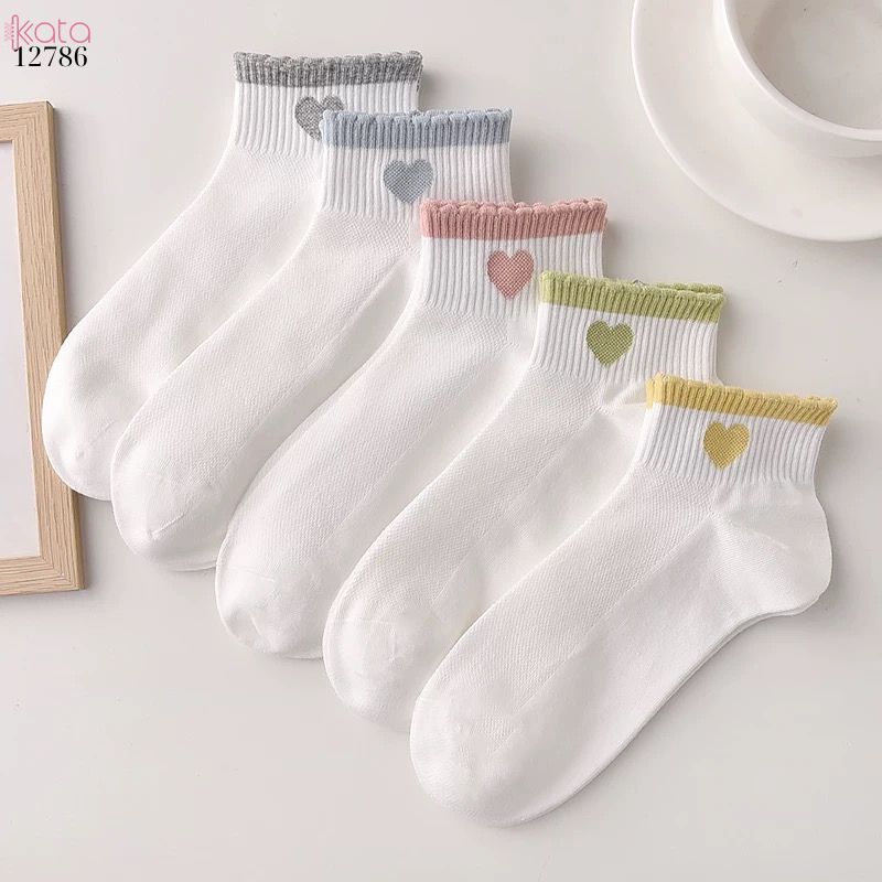 Tất ống ngắn bông mềm mịn,vớ nữ mùa hè thoáng khí thấm mồ hôi 12786