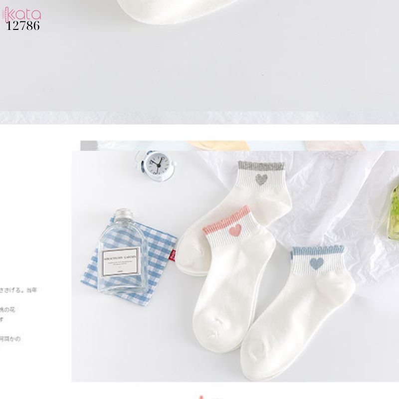 Tất ống ngắn bông mềm mịn,vớ nữ mùa hè thoáng khí thấm mồ hôi 12786