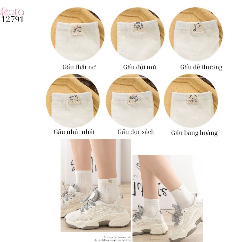 Tất ống giữa mềm mịn,vớ nữ bông thoáng khí thấm mồ hôi mùa hè 12791