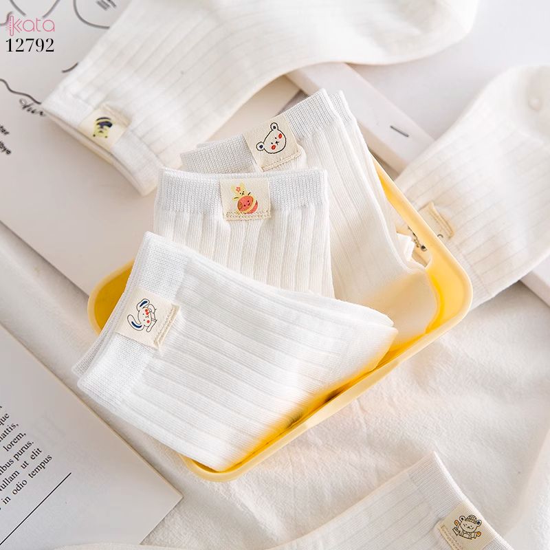 Tất ống giữa mềm mịn,vớ nữ bông thoáng khí thấm mồ hôi mùa hè 12792