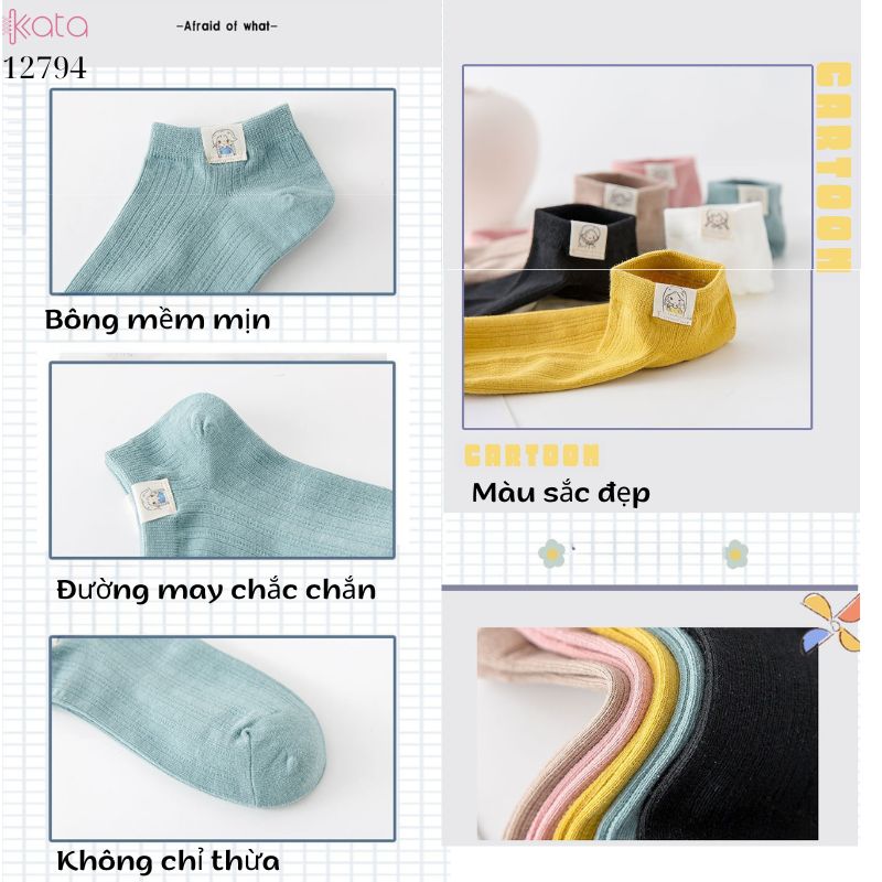 Tất thuyền vô hình mềm mịn,vớ nữ bông thoáng khí thấm mồ hôi mùa hè 12794