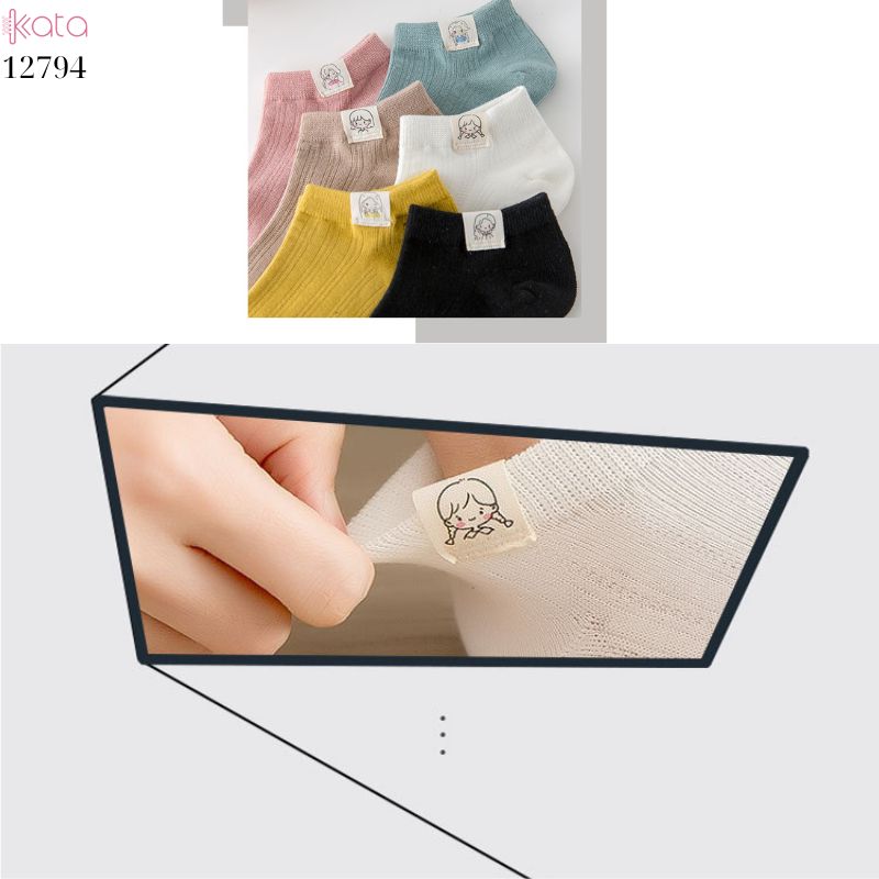 Tất thuyền vô hình mềm mịn,vớ nữ bông thoáng khí thấm mồ hôi mùa hè 12794