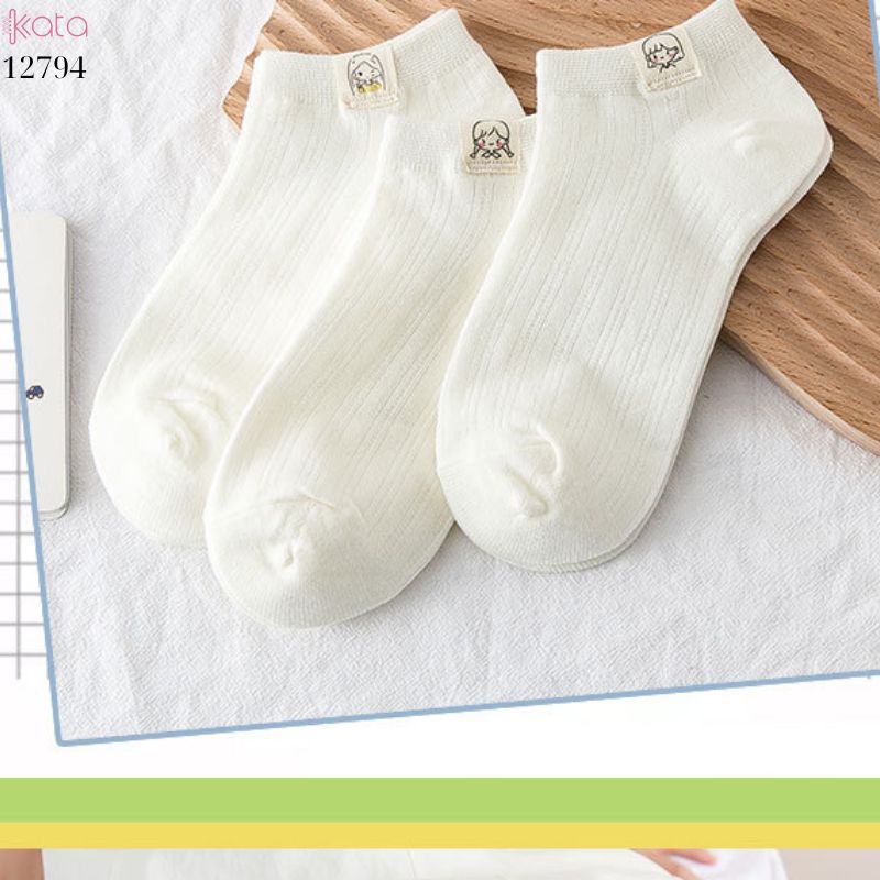 Tất thuyền vô hình mềm mịn,vớ nữ bông thoáng khí thấm mồ hôi mùa hè 12794