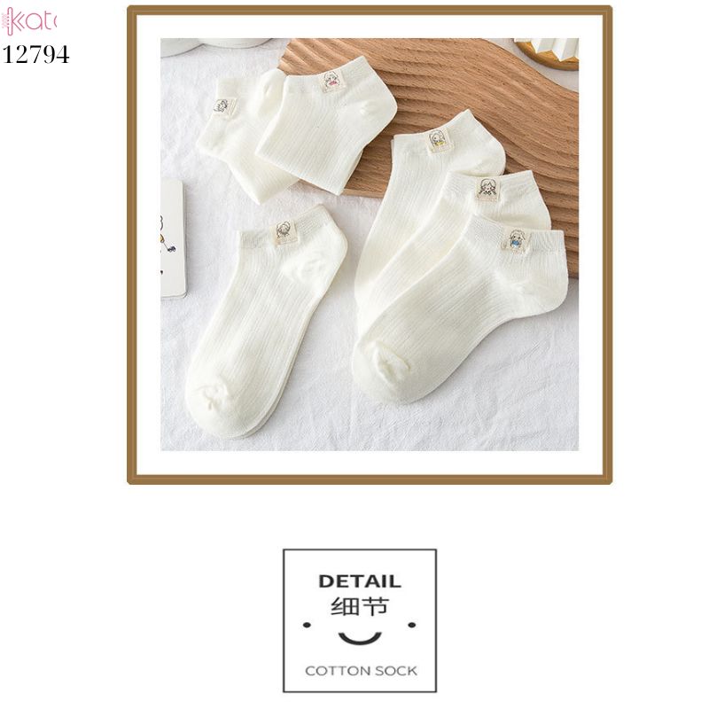 Tất thuyền vô hình mềm mịn,vớ nữ bông thoáng khí thấm mồ hôi mùa hè 12794