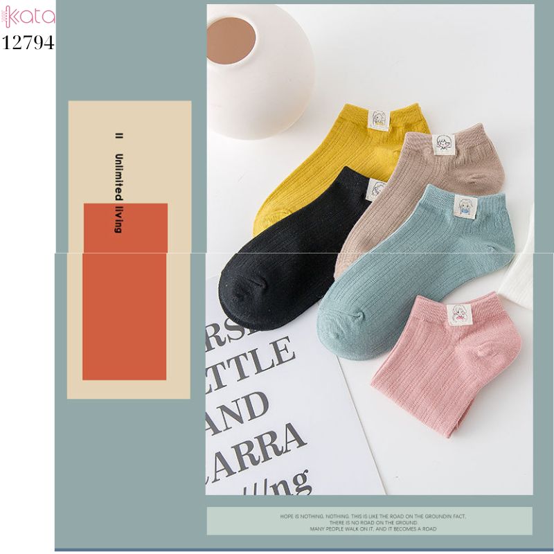 Tất thuyền vô hình mềm mịn,vớ nữ bông thoáng khí thấm mồ hôi mùa hè 12794