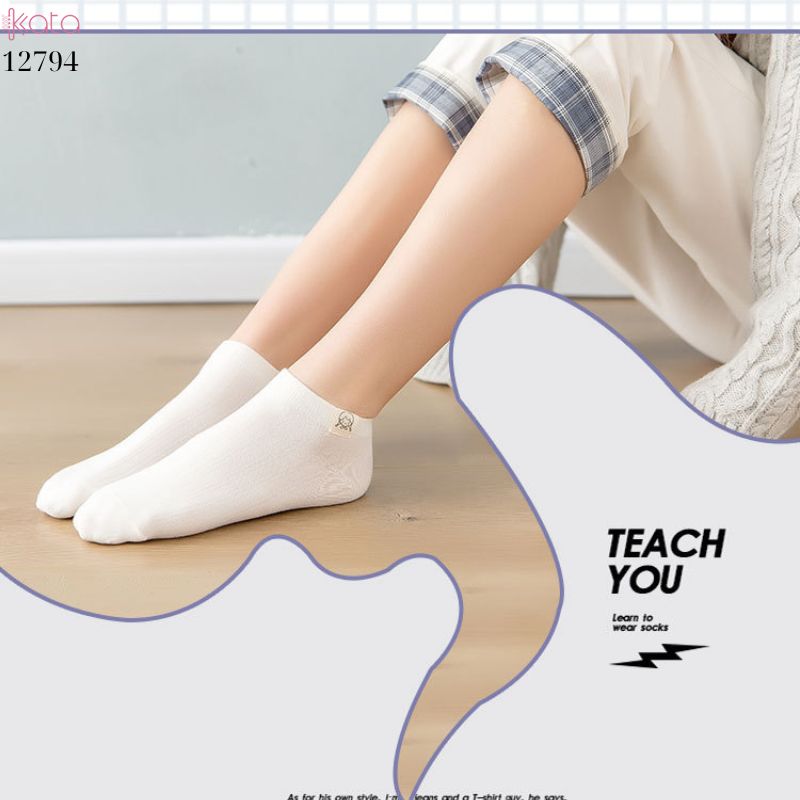 Tất thuyền vô hình mềm mịn,vớ nữ bông thoáng khí thấm mồ hôi mùa hè 12794