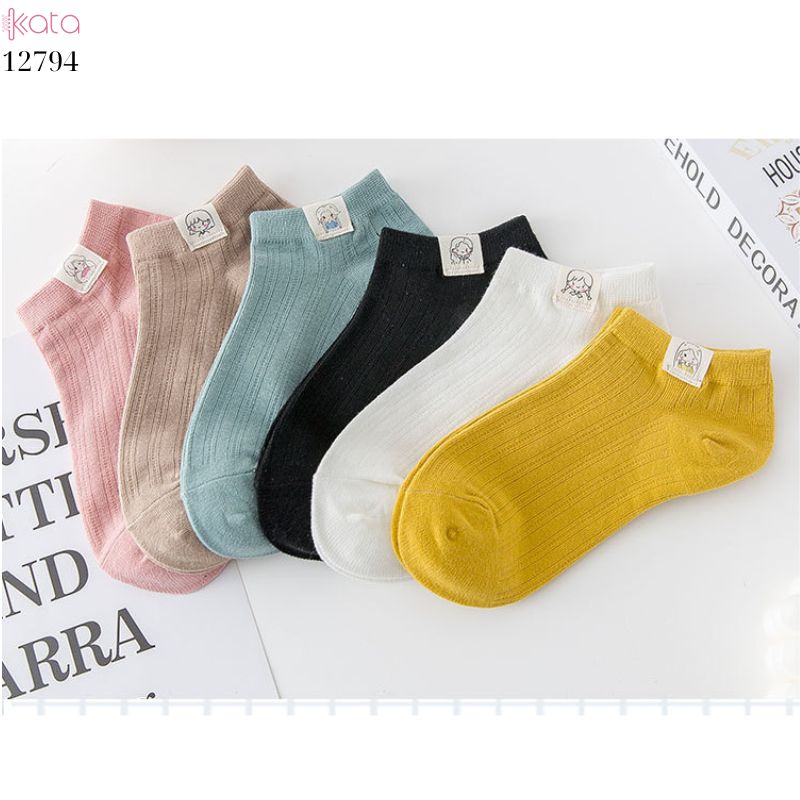 Tất thuyền vô hình mềm mịn,vớ nữ bông thoáng khí thấm mồ hôi mùa hè 12794