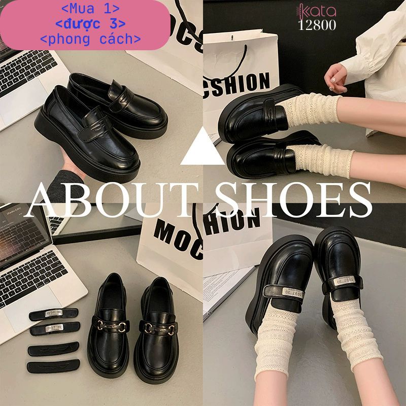 Giày lười tăng chiều cao, phong cách vintage,kiểu dáng thường ngày dễ phối đồ 12800