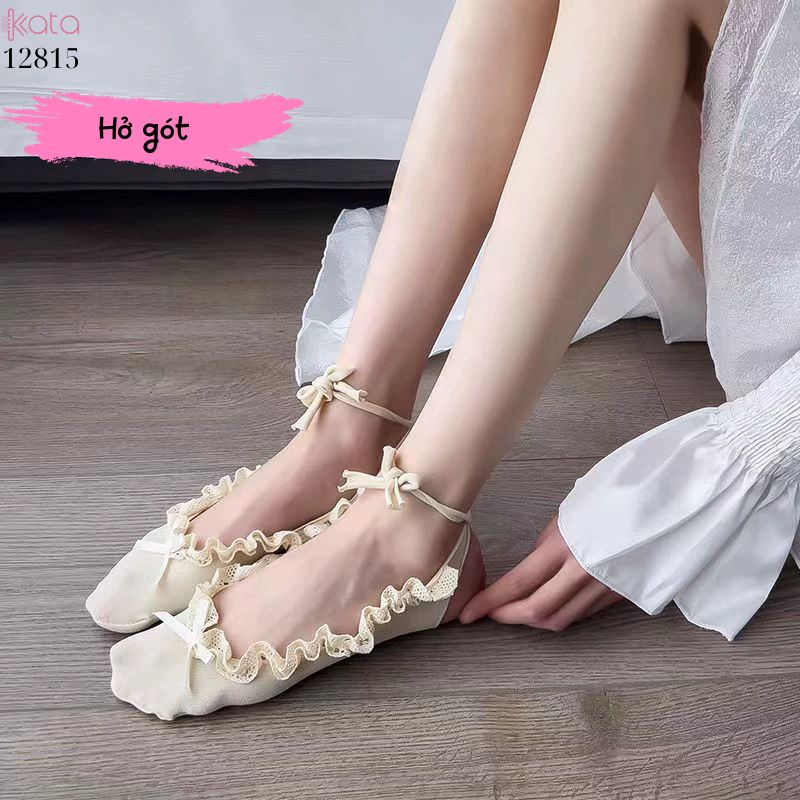 Tất vớ thuyền ren nấm JK Lolita,không tuột gót nữ 12815