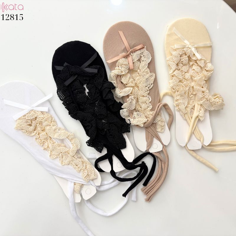 Tất vớ thuyền ren nấm JK Lolita,không tuột gót nữ 12815