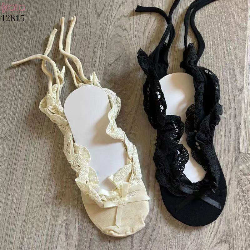 Tất vớ thuyền ren nấm JK Lolita,không tuột gót nữ 12815