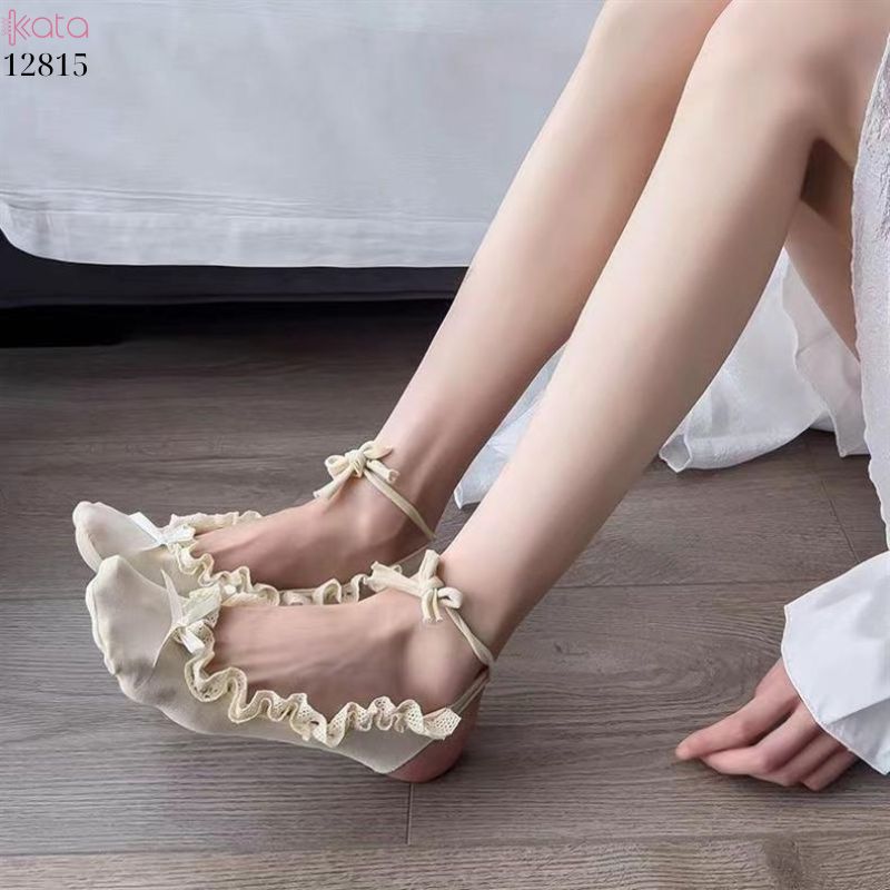Tất vớ thuyền ren nấm JK Lolita,không tuột gót nữ 12815