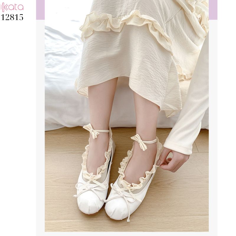 Tất vớ thuyền ren nấm JK Lolita,không tuột gót nữ 12815