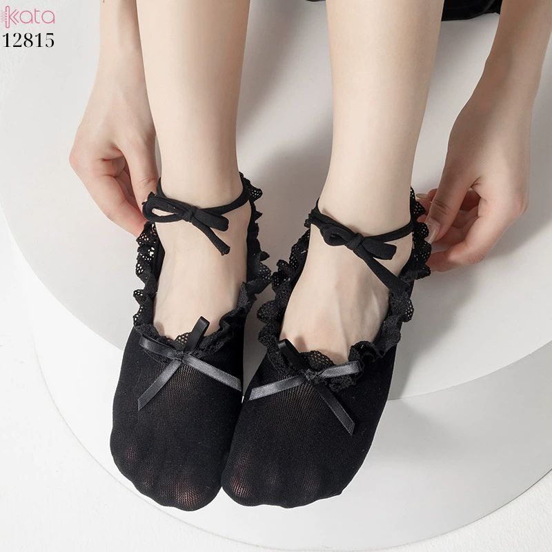 Tất vớ thuyền ren nấm JK Lolita,không tuột gót nữ 12815