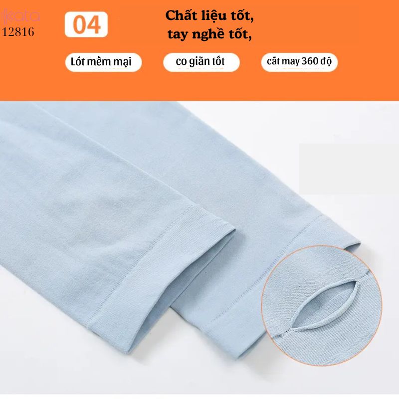 Tay áo chống nắng màu trơn nam nữ ,chống tia cực tím,vải lụa băng mát mùa hè12816