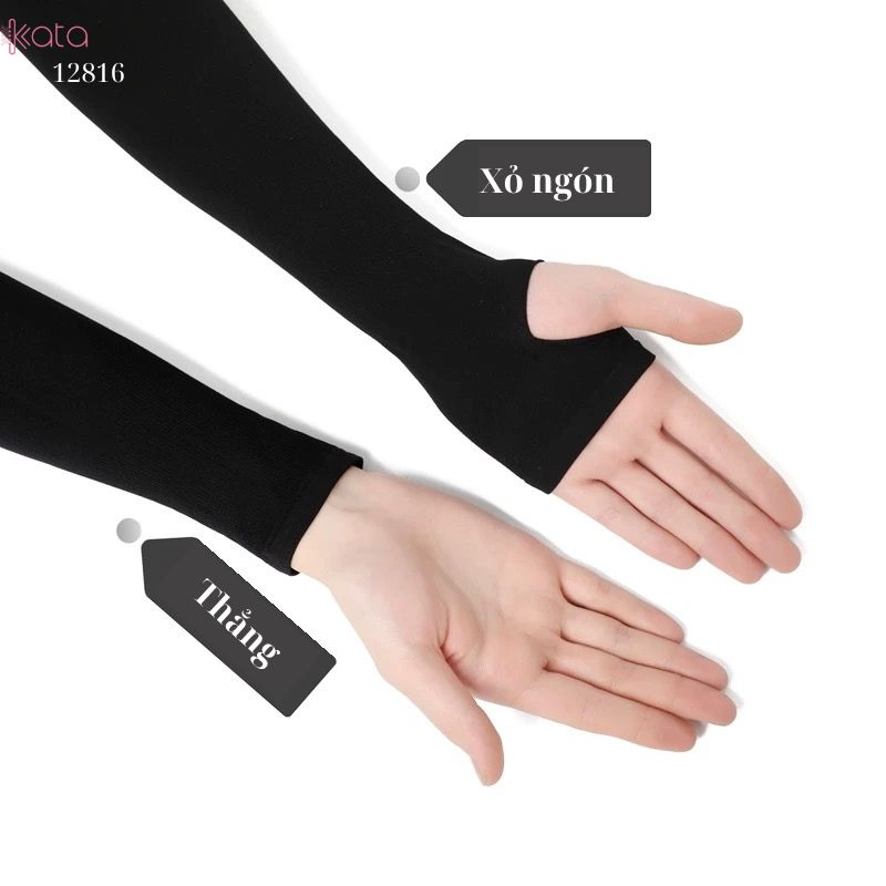 Tay áo chống nắng màu trơn nam nữ ,chống tia cực tím,vải lụa băng mát mùa hè12816