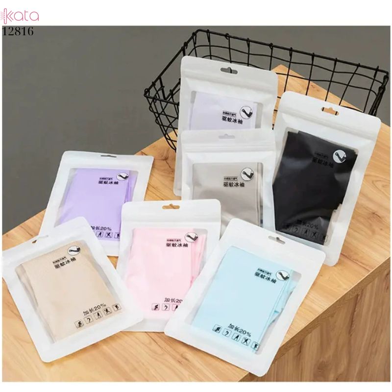 Tay áo chống nắng màu trơn nam nữ ,chống tia cực tím,vải lụa băng mát mùa hè12816