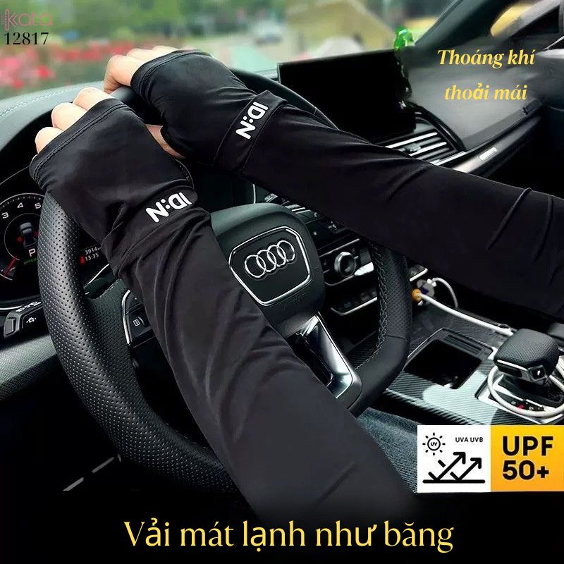 Tay áo lụa băng chống nắng Nam Nữ,vải mềm mịn mát lạnh thoải mái, ngăn chặn tia cực tím 12817