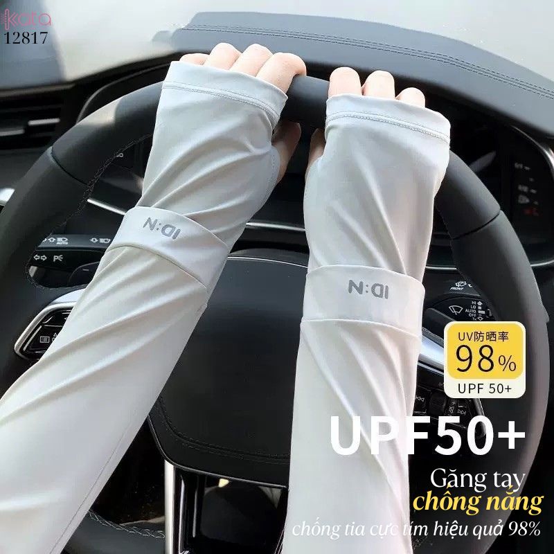 Tay áo lụa băng chống nắng Nam Nữ,vải mềm mịn mát lạnh thoải mái, ngăn chặn tia cực tím 12817