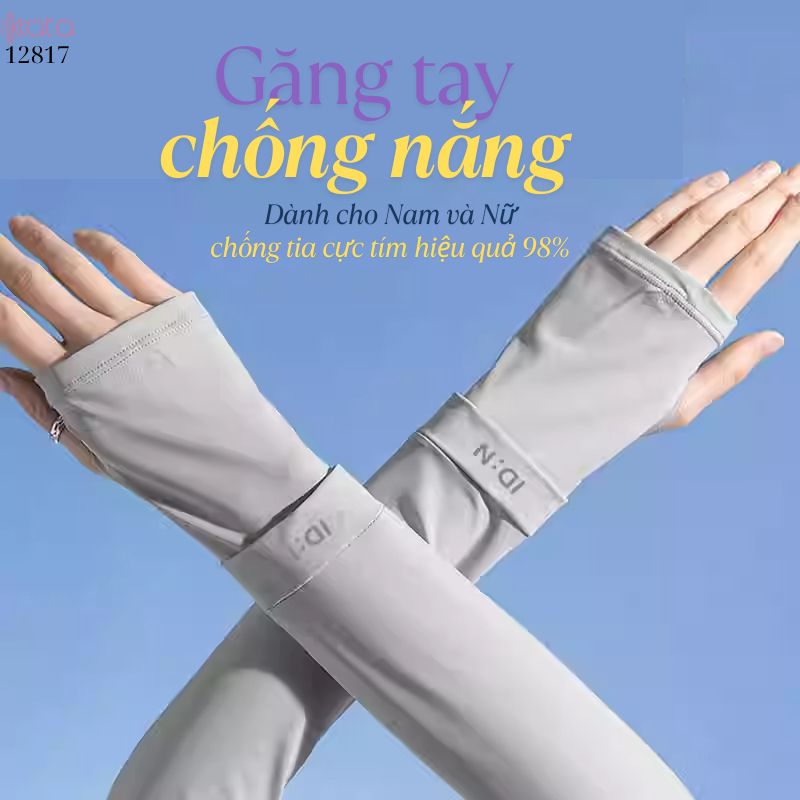 Tay áo lụa băng chống nắng Nam Nữ,vải mềm mịn mát lạnh thoải mái, ngăn chặn tia cực tím 12817