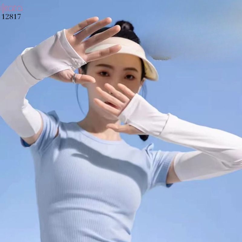 Tay áo lụa băng chống nắng Nam Nữ,vải mềm mịn mát lạnh thoải mái, ngăn chặn tia cực tím 12817