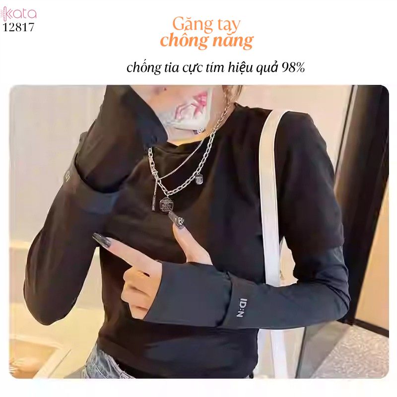 Tay áo lụa băng chống nắng Nam Nữ,vải mềm mịn mát lạnh thoải mái, ngăn chặn tia cực tím 12817