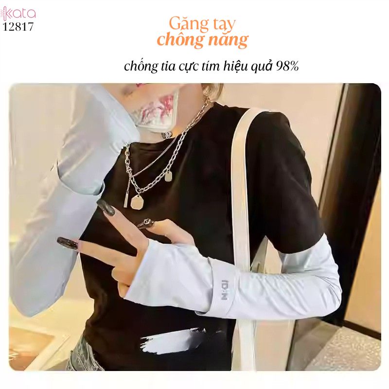 Tay áo lụa băng chống nắng Nam Nữ,vải mềm mịn mát lạnh thoải mái, ngăn chặn tia cực tím 12817
