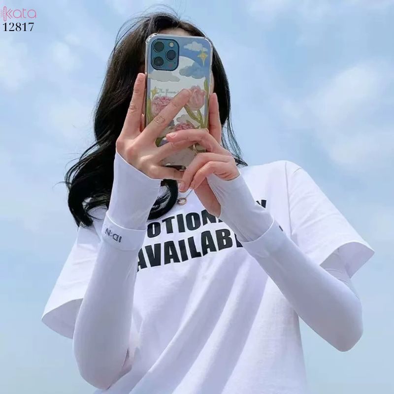 Tay áo lụa băng chống nắng Nam Nữ,vải mềm mịn mát lạnh thoải mái, ngăn chặn tia cực tím 12817